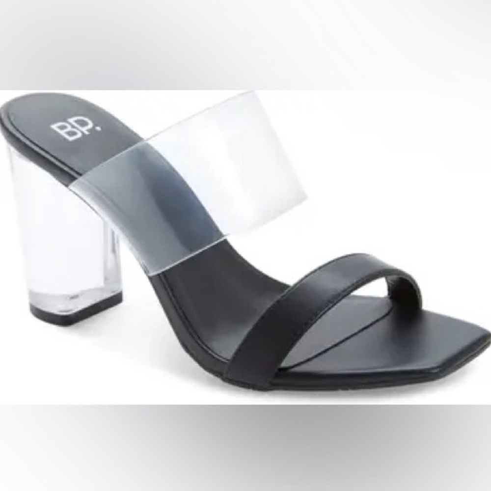 BP Naomi Black Sandal Heel